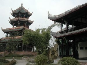 Pagoda at river side park
