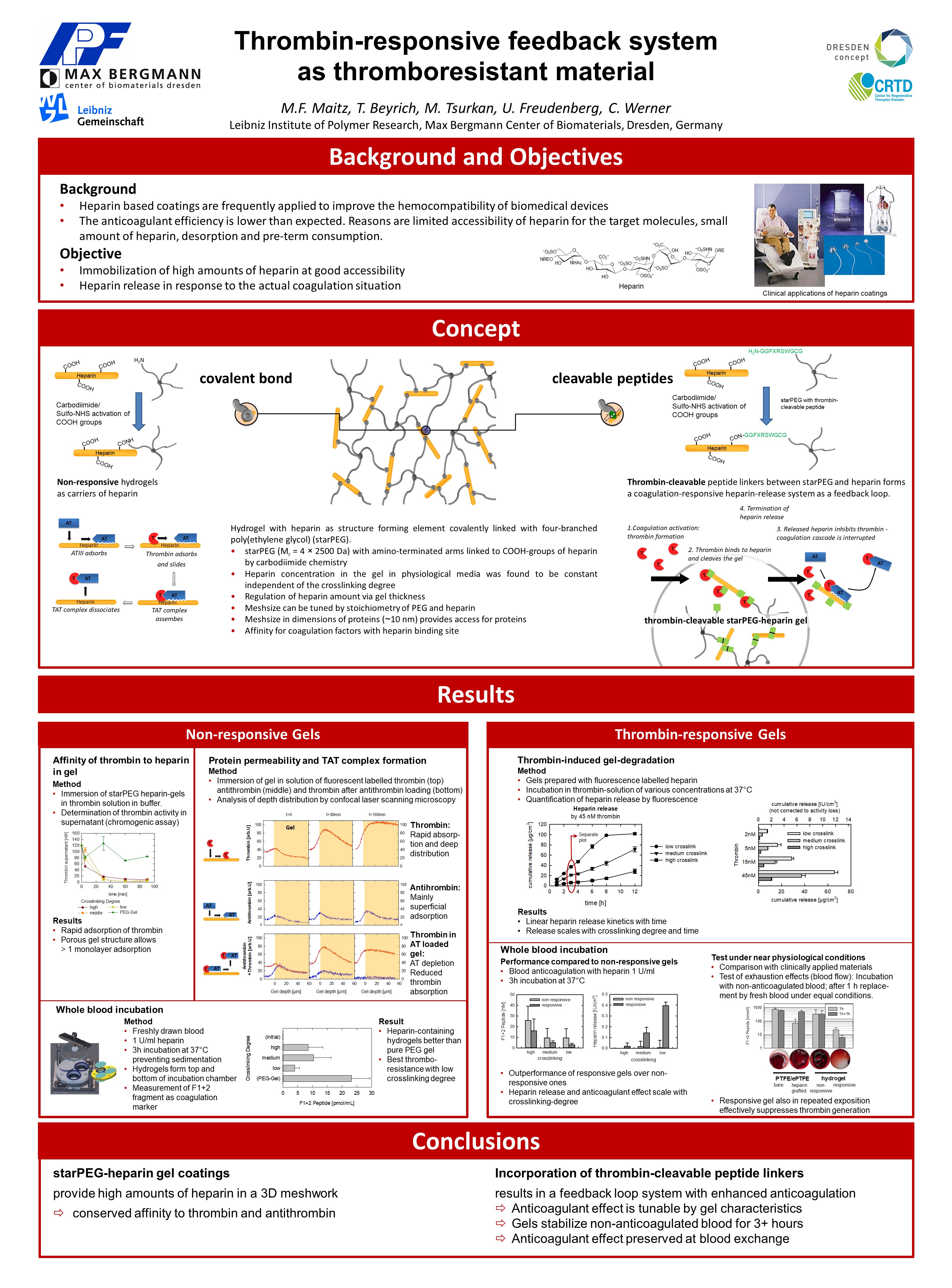 Thrombin-responsive hydrogels